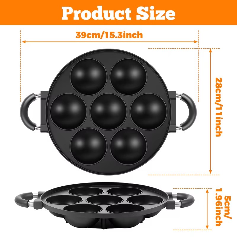 Алюминиевая форма на 7 ячеек д – обзор и цена Egg Waffle Pan