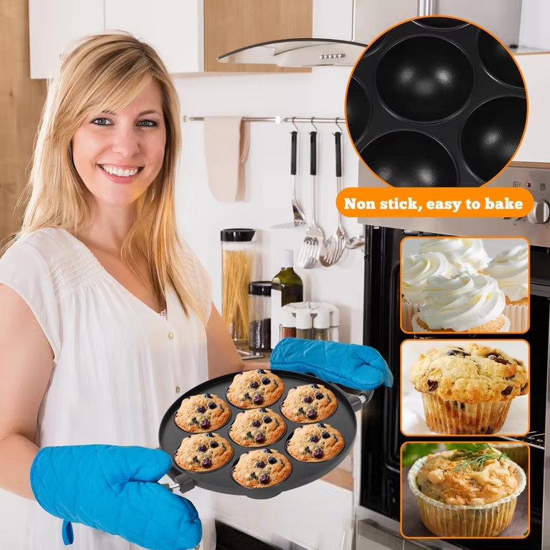 Алюминиевая форма на 7 ячеек д – обзор и цена Egg Waffle Pan