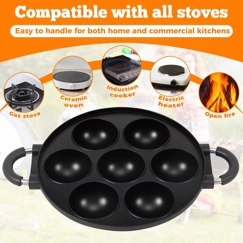 Алюминиевая форма на 7 ячеек д – обзор и цена Egg Waffle Pan